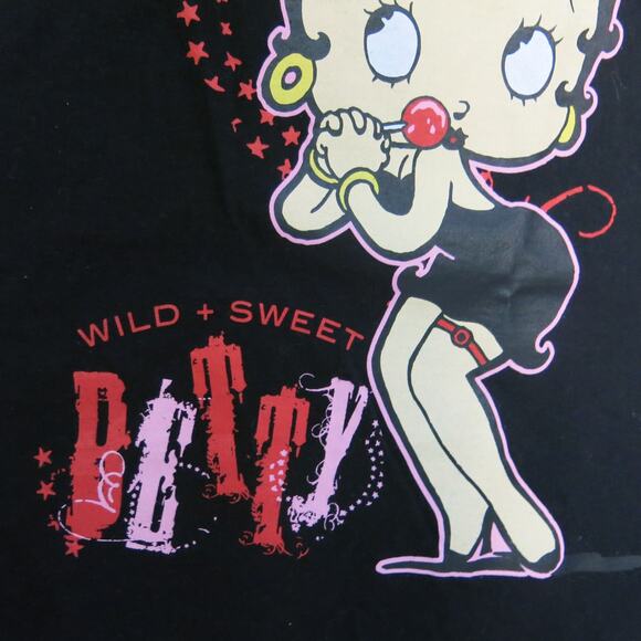 BETTY BOOP Wild and Sweet T Shirt Size XXL Women  Flirty Iconic Betty Black - Picture 3 of 6